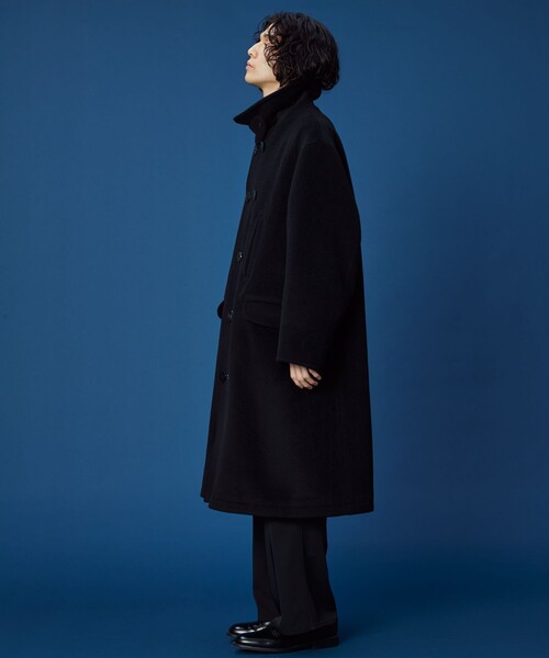 FREAK'S STORE(フリークスストア)の「WEB限定 I Need You Baby/アイニーヂューベイべー Wool Cashmere Long Pea Coat(ピーコート・メンズ・ブラック・MEDIUM/LARGE)」の3枚目の写真