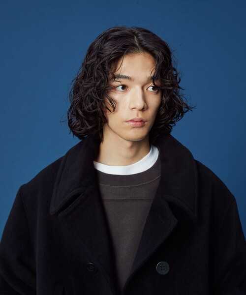 FREAK'S STORE(フリークスストア)の「WEB限定 I Need You Baby/アイニーヂューベイべー Wool Cashmere Long Pea Coat(ピーコート・メンズ・ブラック・MEDIUM/LARGE)」の4枚目の写真