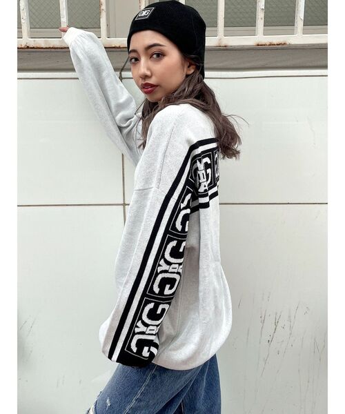 GYDA（ジェイダ）の「【WEB限定】Symmetry GYDA Patchビーニー（ニットキャップ/ビーニー・レディース・ブラック/オフホワイト・FREE）」の5枚目の写真