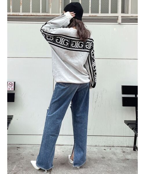 GYDA（ジェイダ）の「【WEB限定】Symmetry GYDA Patchビーニー（ニットキャップ/ビーニー・レディース・ブラック/オフホワイト・FREE）」の10枚目の写真