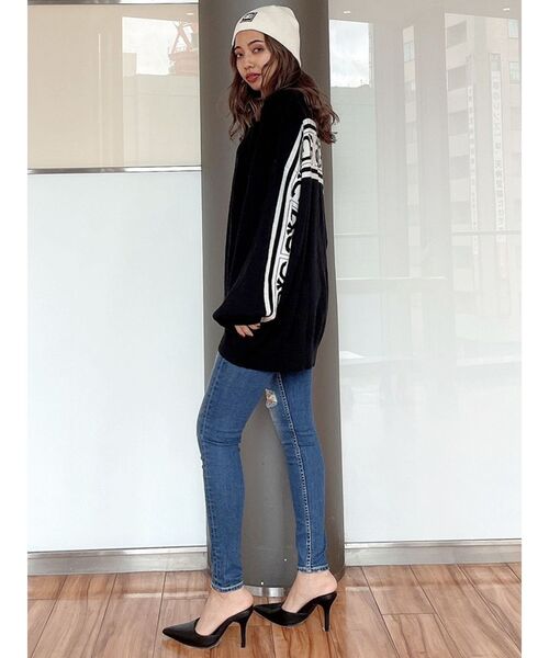 GYDA（ジェイダ）の「【WEB限定】Symmetry GYDA Patchビーニー（ニットキャップ/ビーニー・レディース・ブラック/オフホワイト・FREE）」の19枚目の写真