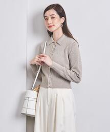 UNITED ARROWS | グリッターラメ ポロカラー カーディガン(カーディガン/ボレロ)