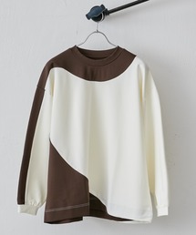 Lui's | アシメ切替ポンチスウェット(Tシャツ/カットソー)