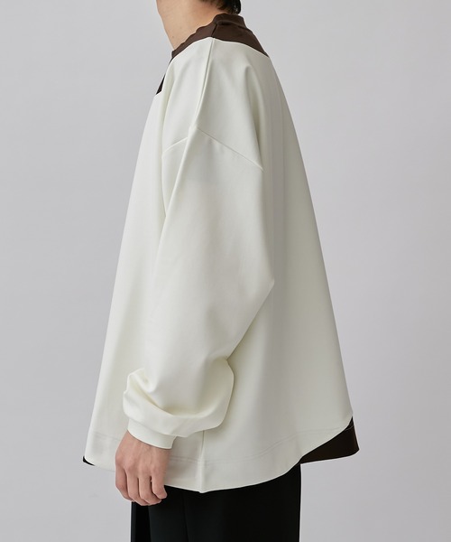 Lui's（ルイス）の「アシメ切替ポンチスウェット（Tシャツ/カットソー・メンズ・ブラウン/ブラック・S/M）」の15枚目の写真