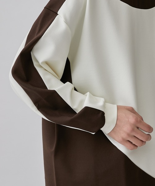 Lui's（ルイス）の「アシメ切替ポンチスウェット（Tシャツ/カットソー・メンズ・ブラウン/ブラック・S/M）」の19枚目の写真