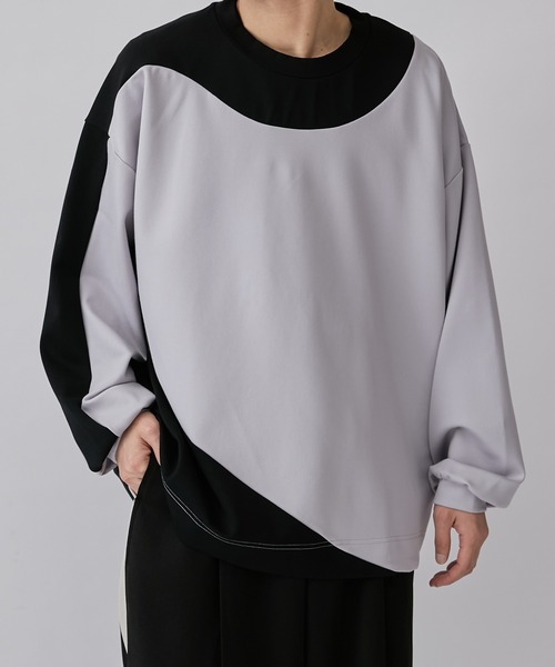 Lui's（ルイス）の「アシメ切替ポンチスウェット（Tシャツ/カットソー・メンズ・ブラウン/ブラック・S/M）」の20枚目の写真