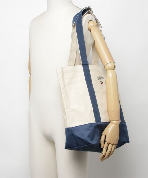 OFFSHORE（オフショア）の「HANDWRITING TOTE BAG/90's手書きグラフィック トートバック（トートバッグ・メンズ・ネイビー・FREE）」の11枚目の写真