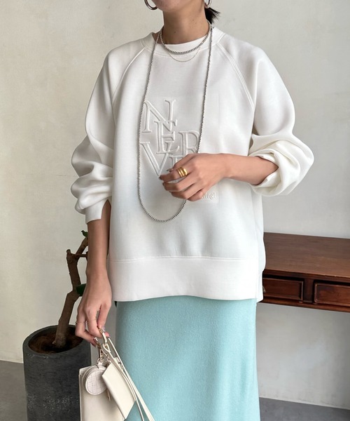 DouDou(ドゥドゥ)の「【WEB限定】エンボスロゴダンボール(スウェット・レディース・ブラック/スカイブルー/オフホワイト・FREE)」の20枚目の写真