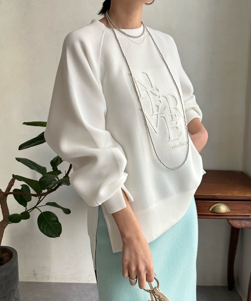 DouDou(ドゥドゥ)の「【WEB限定】エンボスロゴダンボール(スウェット・レディース・ブラック/スカイブルー/オフホワイト・FREE)」の21枚目の写真