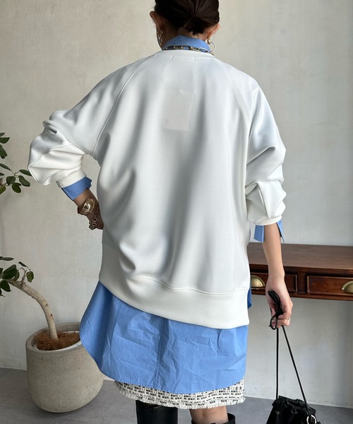 DouDou(ドゥドゥ)の「【WEB限定】エンボスロゴダンボール(スウェット・レディース・ブラック/スカイブルー/オフホワイト・FREE)」の13枚目の写真