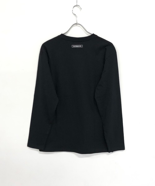 TRAP/U (トラップユー)の「ワンポイント アーチメッセージプリント / クルーネック ロングT(Tシャツ/カットソー・メンズ・ホワイト/ブラック/ライトパープル・M/L)」の7枚目の写真
