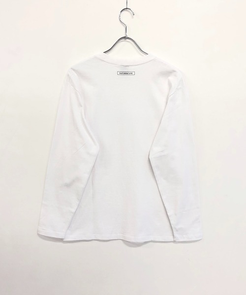 TRAP/U (トラップユー)の「ワンポイント アーチメッセージプリント / クルーネック ロングT(Tシャツ/カットソー・メンズ・ホワイト/ブラック/ライトパープル・M/L)」の11枚目の写真