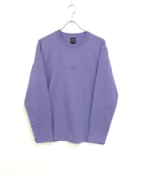TRAP/U (トラップユー)の「ワンポイント アーチメッセージプリント / クルーネック ロングT(Tシャツ/カットソー・メンズ・ホワイト/ブラック/ライトパープル・M/L)」の13枚目の写真