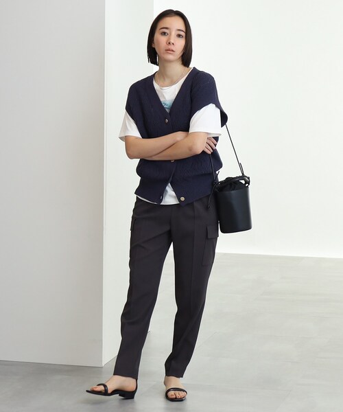 INDIVI（インディヴィ）の「◇【洗える】かぎ針編み風ベストニット