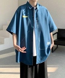 【FVLMEN】logoprint halfsleeve shirt/ロゴプリント ハーフスリーブ シャツ