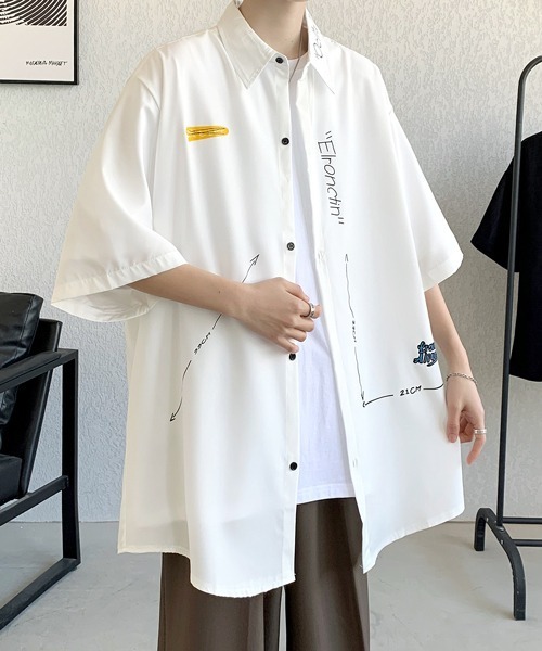 FVLMEN（フルメン）の「【FVLMEN】logoprint halfsleeve shirt/ロゴプリント ハーフスリーブ シャツ（シャツ/ブラウス・メンズ・ブラック/ブルー/ホワイト・MEDIUM/LARGE/X-LARGE）」の17枚目の写真