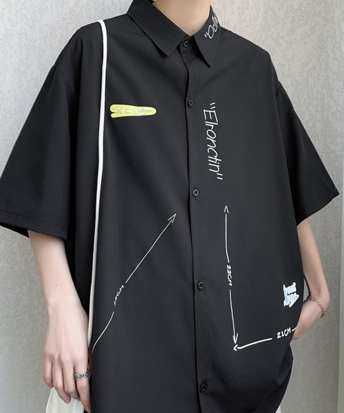 FVLMEN（フルメン）の「【FVLMEN】logoprint halfsleeve shirt/ロゴプリント ハーフスリーブ シャツ（シャツ/ブラウス・メンズ・ブラック/ブルー/ホワイト・MEDIUM/LARGE/X-LARGE）」の18枚目の写真