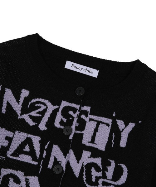 FANCY CLUB（ファンシークラブ）の「A'GEM/9 × .kom『 FANCY CLUB/ファンシークラブ』 FANCY STAMP CROP CARDIGAN/スタンプクロップカーディガン（カーディガン/ボレロ・レディース・ブラック/ブルー・FREE）」の17枚目の写真