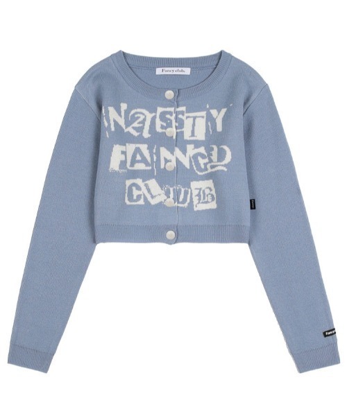FANCY CLUB（ファンシークラブ）の「A'GEM/9 × .kom『 FANCY CLUB/ファンシークラブ』 FANCY STAMP CROP CARDIGAN/スタンプクロップカーディガン（カーディガン/ボレロ・レディース・ブラック/ブルー・FREE）」の11枚目の写真