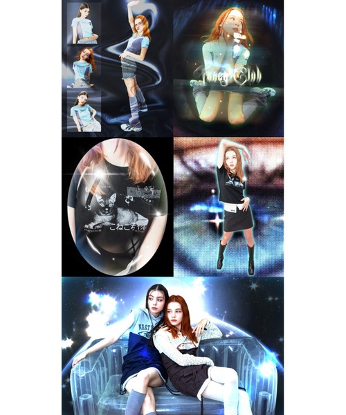 FANCY CLUB（ファンシークラブ）の「A'GEM/9 × .kom『 FANCY CLUB/ファンシークラブ』 FANCY STAMP CROP CARDIGAN/スタンプクロップカーディガン（カーディガン/ボレロ・レディース・ブラック/ブルー・FREE）」の18枚目の写真