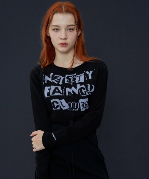 FANCY CLUB（ファンシークラブ）の「A'GEM/9 × .kom『 FANCY CLUB/ファンシークラブ』 FANCY STAMP CROP CARDIGAN/スタンプクロップカーディガン（カーディガン/ボレロ・レディース・ブラック/ブルー・FREE）」の19枚目の写真