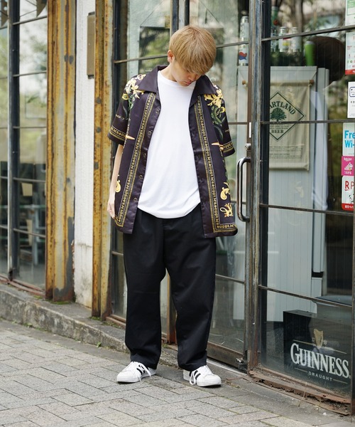 あさひ　値下げ　新品　BRIEFING マーブル模様 ブラックシャツ L unrelaxing（アンリラクシング）の「ルーズビッグシルエット