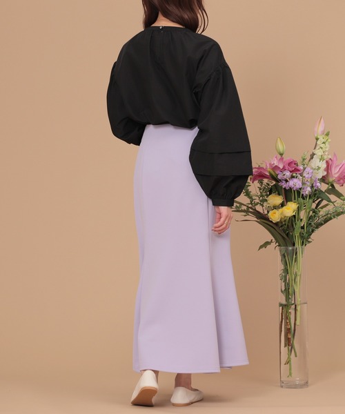 mil(ミル)の「【150㎝前後の小柄さんサイズ】ボリュームスリーブブラウス(シャツ/ブラウス・レディース・ベージュ/ブラック/オフホワイト・XS/S)」の6枚目の写真