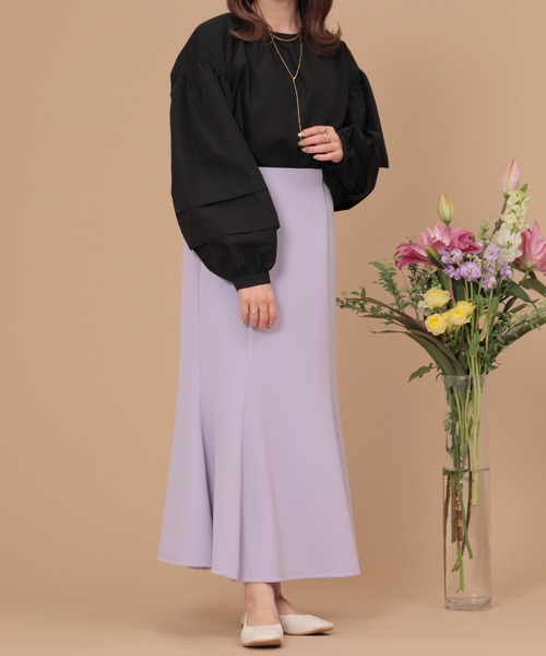 mil(ミル)の「【150㎝前後の小柄さんサイズ】ボリュームスリーブブラウス(シャツ/ブラウス・レディース・ベージュ/ブラック/オフホワイト・XS/S)」の15枚目の写真