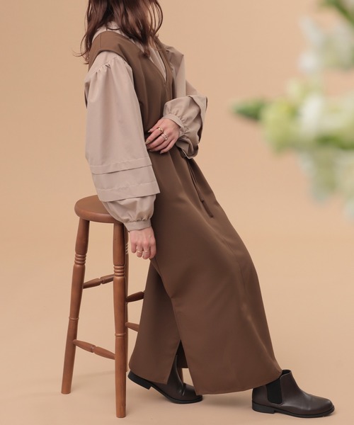 mil(ミル)の「【150㎝前後の小柄さんサイズ】ボリュームスリーブブラウス(シャツ/ブラウス・レディース・ベージュ/ブラック/オフホワイト・XS/S)」の21枚目の写真
