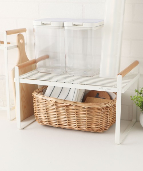 studio CLIP（スタディオクリップ）の「キッチンラック 1段《HOUSEHOLD GOODS》（キッチン収納・レディース・ホワイト/オフホワイト・FREE）」の2枚目の写真