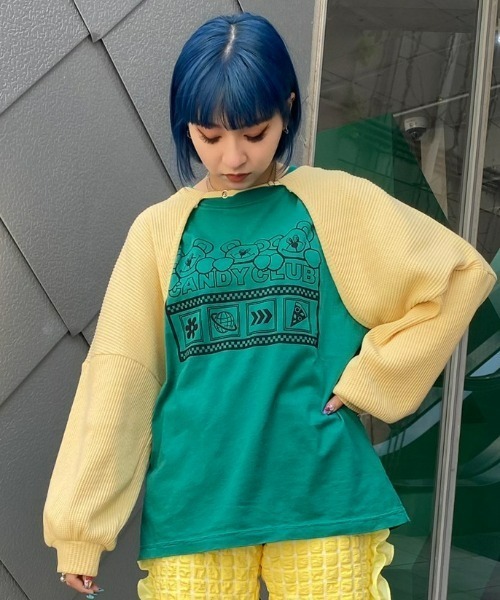 Candy Stripper(キャンディストリッパー)の「CANDY CLIB Tシャツ(Tシャツ/カットソー・レディース・ライトブルー/ブラック/オフホワイト/グリーン・2/3/4)」の21枚目の写真