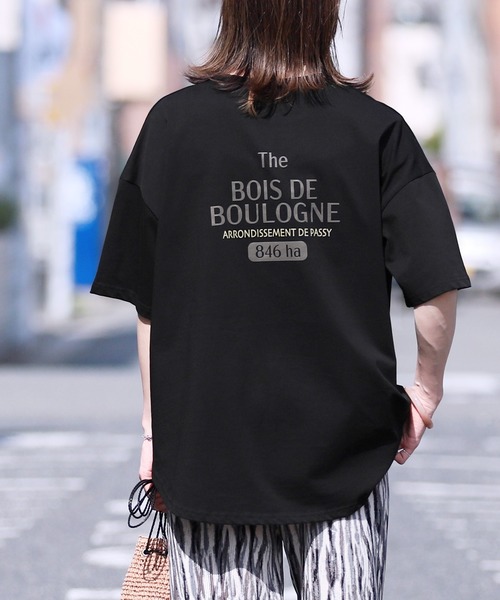 reca（レカ）の「バックロゴロンT（Tシャツ/カットソー・レディース・オフホワイト/グレイッシュベージュ/ブラック・FREE）」の6枚目の写真