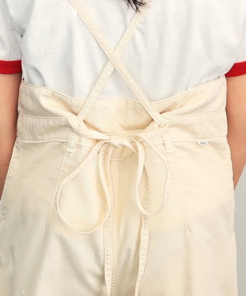 SOMETHING（サムシング）の「SOMETHING/サムシング ２WAYリボンサロペット【日本製】（サロペット/オーバーオール・レディース・アイボリー/ベージュ/ライトインディゴブルー/インディゴブルー・FREE）」の11枚目の写真