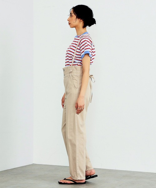 SOMETHING（サムシング）の「SOMETHING/サムシング ２WAYリボンサロペット【日本製】（サロペット/オーバーオール・レディース・アイボリー/ベージュ/ライトインディゴブルー/インディゴブルー・FREE）」の15枚目の写真