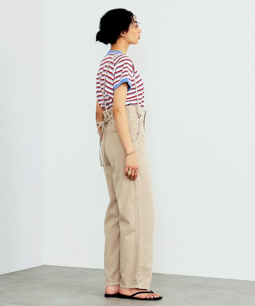 SOMETHING（サムシング）の「SOMETHING/サムシング ２WAYリボンサロペット【日本製】（サロペット/オーバーオール・レディース・アイボリー/ベージュ/ライトインディゴブルー/インディゴブルー・FREE）」の16枚目の写真