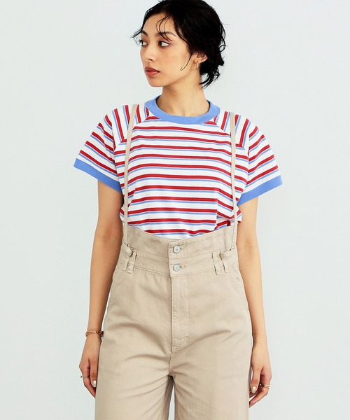 SOMETHING（サムシング）の「SOMETHING/サムシング ２WAYリボンサロペット【日本製】（サロペット/オーバーオール・レディース・アイボリー/ベージュ/ライトインディゴブルー/インディゴブルー・FREE）」の18枚目の写真