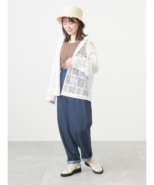 ehka sopo（エヘカソポ）の「ブロックレースシャツ（シャツ/ブラウス・レディース・ブラック/ベージュ/オフホワイト/イエロー・ﾌﾘ-）」の7枚目の写真