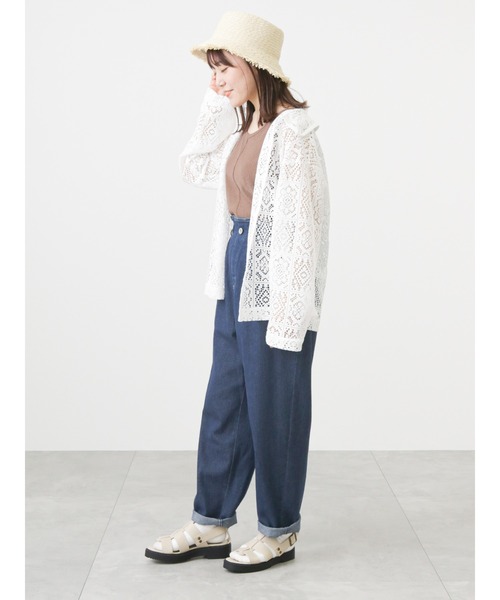 ehka sopo（エヘカソポ）の「ブロックレースシャツ（シャツ/ブラウス・レディース・ブラック/ベージュ/オフホワイト/イエロー・ﾌﾘ-）」の16枚目の写真