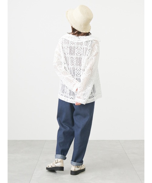 ehka sopo（エヘカソポ）の「ブロックレースシャツ（シャツ/ブラウス・レディース・ブラック/ベージュ/オフホワイト/イエロー・ﾌﾘ-）」の21枚目の写真