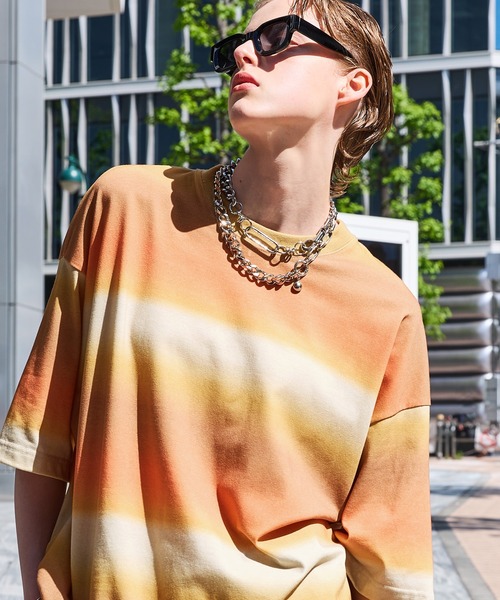 ENDER PRODUCTS（エンダープロダクツ）の「グラデーションパターン ビッグシルエットクルーネックTシャツ【ENDER PRODUCTS/エンダープロダクツ】（Tシャツ/カットソー・メンズ・グリーン/ブルー/オレンジ・M/L）」の16枚目の写真