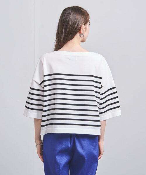UNITED ARROWS(ユナイテッドアローズ)の「P ボーダー 5SL ニット(ニット/セーター・レディース・ブラック/ピンク/ホワイト・FREE)」の10枚目の写真