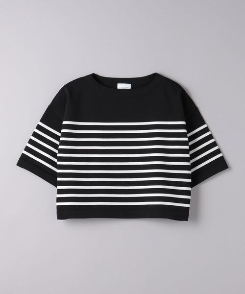 UNITED ARROWS(ユナイテッドアローズ)の「P ボーダー 5SL ニット(ニット/セーター・レディース・ブラック/ピンク/ホワイト・FREE)」の9枚目の写真