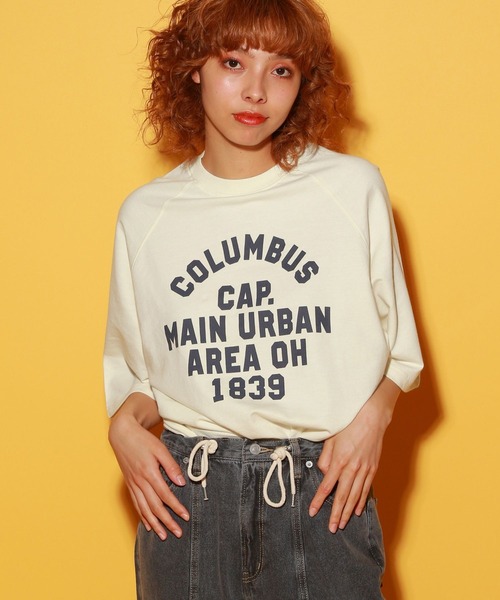 PBLIM（ページボーイリム）の「PBLIM/ラグランカレッジスウェット（スウェット・レディース・グレー/ライトベージュ/ネイビー・MEDIUM/LARGE）」の12枚目の写真