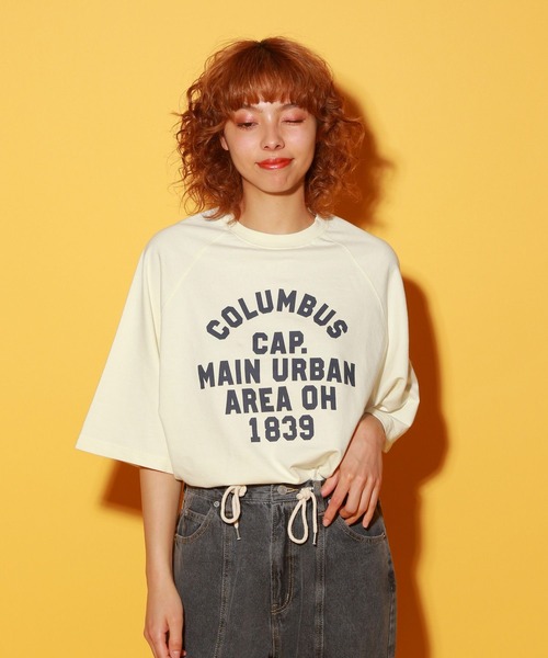 PBLIM（ページボーイリム）の「PBLIM/ラグランカレッジスウェット（スウェット・レディース・グレー/ライトベージュ/ネイビー・MEDIUM/LARGE）」の8枚目の写真