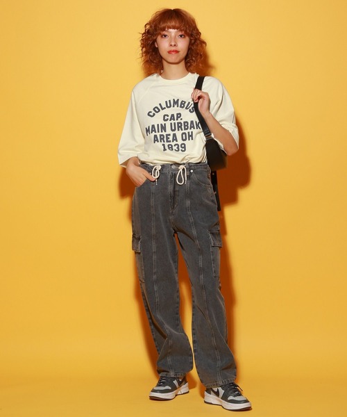 PBLIM（ページボーイリム）の「PBLIM/ラグランカレッジスウェット（スウェット・レディース・グレー/ライトベージュ/ネイビー・MEDIUM/LARGE）」の21枚目の写真