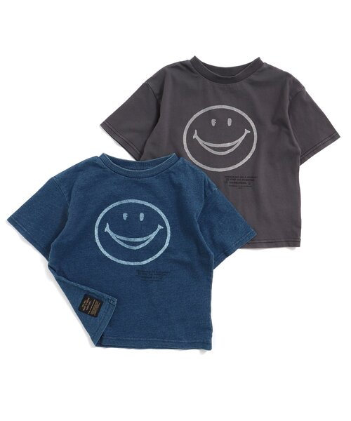 BREEZE（ブリーズ）の「FOスマイルTシャツ（Tシャツ/カットソー・キッズ・インディゴブルー/ブラック・140/130/80/110/90/120/100）」の3枚目の写真