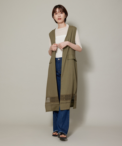 Jayro（ジャイロ）の「シアーリブ５分袖トップス（Tシャツ/カットソー・レディース・オフホワイト/ブラック/ピンク/オレンジ・FREE）」の16枚目の写真