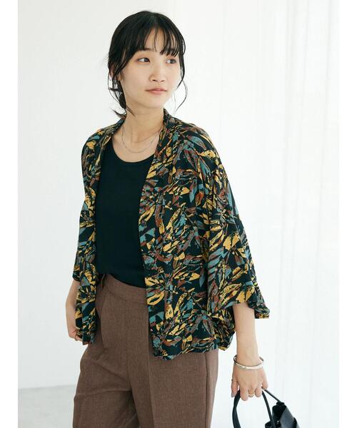 CRAFT STANDARD BOUTIQUE(クラフトスタンダードブティック)の「レーヨンワイドシャツ(シャツ/ブラウス・レディース・マスタード/グリーン/ブラック・FREE)」の8枚目の写真