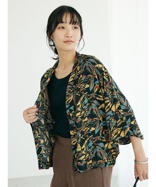 CRAFT STANDARD BOUTIQUE(クラフトスタンダードブティック)の「レーヨンワイドシャツ(シャツ/ブラウス・レディース・マスタード/グリーン/ブラック・FREE)」の9枚目の写真