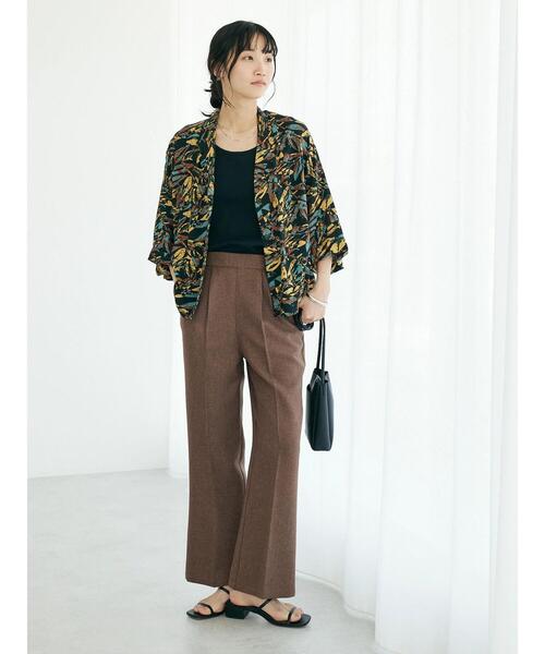 CRAFT STANDARD BOUTIQUE(クラフトスタンダードブティック)の「レーヨンワイドシャツ(シャツ/ブラウス・レディース・マスタード/グリーン/ブラック・FREE)」の14枚目の写真